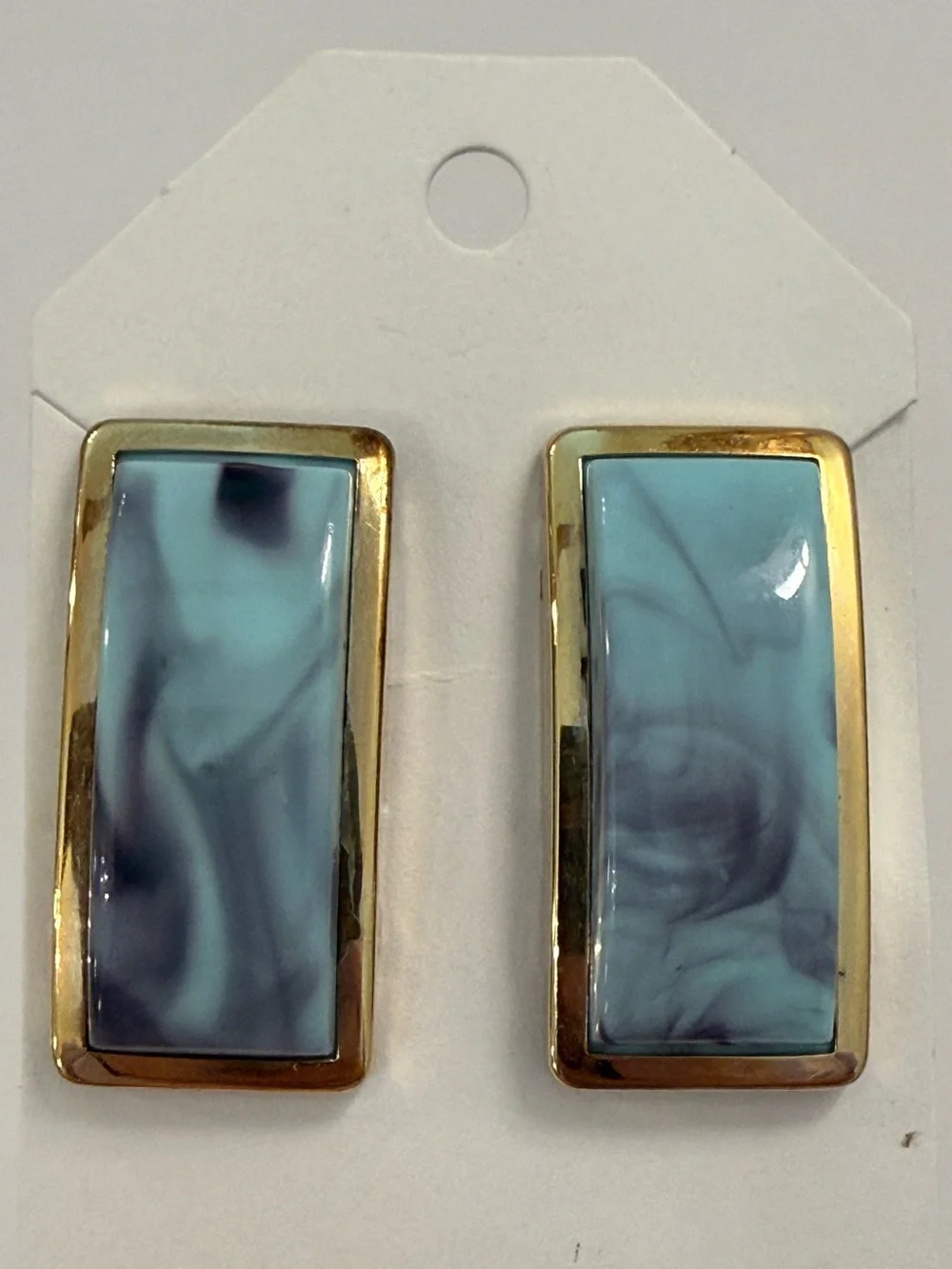 Vintage MCM Marbled Lucite Large Cufflinks